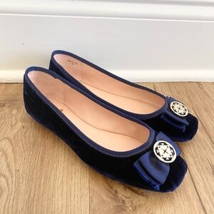 KATE SPADE Women’s Fontana Too Navy Velvet Flats Size 6